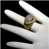 Image 8 : Hammerman Brothers 18K Yellow Gold & Platinum 1.60 ctw Diamond Cluster Ring Desi