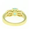 Image 7 : 18kt Yellow Gold 1.73 ctw Round Emerald and Marquise Diamond Ring