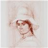 Image 2 : "Magda" Limited Edition Lithograph by Edna Hibel (1917-2014), Numbered and Hand
