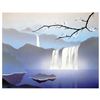 Image 1 : Ken Shotwell, "Serenity Cascade" Hand Signed Original Panting on Board with Cert