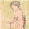 Image 2 : Edna Hibel (1917-2014), "Ume" Limited Edition Lithograph on Rice Paper, Numbered