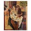 Image 1 : Sabzi, "Adam & Eve" Limited Edition Hand Embellished Serigraph on Canvas, Number