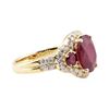 Image 2 : 5.01 ctw Ruby and Diamond Ring - 14KT Yellow Gold