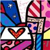 Image 2 : Romero Britto "Rose All Day" Hand Signed Limited Edition Giclee on Canvas; Authe