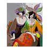 Image 1 : Isaac Maimon, "Casual Conversation" Original Acrylic Painting on Canvas, Hand Si