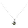 Image 2 : 3.19 ctw Sapphire and Diamond Pendant With Chain - Platinum