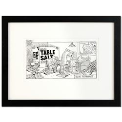 Bizarro!  Slug Terrorist  is a Framed Original Pen & Ink Drawing by Dan Piraro,