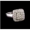 Image 1 : 14KT White Gold 1.55 ctw Diamond Ring