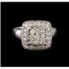 Image 2 : 14KT White Gold 1.55 ctw Diamond Ring