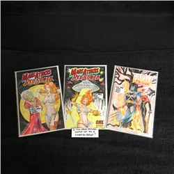 3 FULL PAGE ORIGINAL SKETCH LOT (ALL 3 SIGNED BY ARTIST)