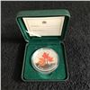 Image 1 : RARE Coloured Maple Leaf: Autumn - 2001 Canada $5 Fine Silver Coin .9999 SILVER