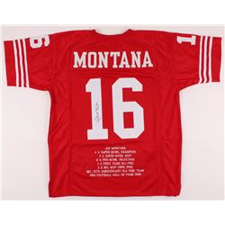 JOE MONTANA AUTOGRAPHED 49'ERS STATS JERSEY (JSA)