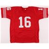 Image 3 : JOE MONTANA AUTOGRAPHED 49'ERS STATS JERSEY (JSA)
