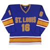 Image 3 : BRETT HULL AUTOGRAPHED BLUES JERSEY (BECKETT)