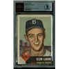 Image 1 : Dodgers Clem Labine Authentic Signed 1953 Topps #14 Auto Card BAS Slabbed