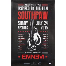 EMINEM SOUTHPAW AUTHENTIC SIGNED 24x36 MOVIE POSTER BAS