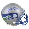 Image 1 : Seahawks Steve Largent "HOF 95" Signed 83-01 Throwback Rep Mini Helmet BAS