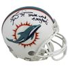 Image 1 : Dolphins Ricky Williams "Smoke Weed Everyday" Signed Rep Mini Helmet JSA