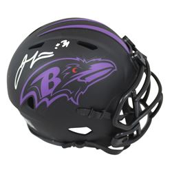 Ravens Jamal Lewis Authentic Signed Eclipse Speed Mini Helmet BAS