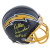 Image 1 : Chargers Kellen Winslow "HOF 95" Authentic Signed Blue Throwback Mini Helmet BAS