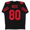 Image 1 : Jerry Rice Authentic Signed Black Pro Style Jersey Autographed BAS