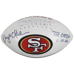 49ers Dwight Clark "The Catch 1.10.82" Signed NFL Logo Football PSA/DNA