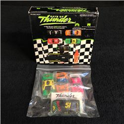 1:64 SCALE DAYS OF THUNDER DIE-CAST CARS, LAUNCHER & FUEL BOTTLE