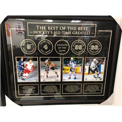 THE BEST OF THE BEST "HOCKEY'S ALL-TIME GREATEST" FRAMED PHOTO/ STATS DISPLAY