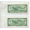 Image 2 : Lot of 2 Consecutive Serial Number 1954 Modified Portrait Replacement Notes. Beattie-Rasminksy signa