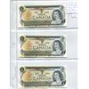 Image 1 : Lot of 3 Consecutive Serial Number 1973 $1 notes. Lawson-Bouey signatures. ALB Prefix. Serial Number