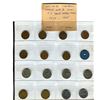 Image 1 : Lot of 15 Canadian World War II Coins & 1 Meat Ration Token. Includes small cents (1939-1945) and ni