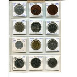 Lot of 12 different Regina Trade Dollars, Medals & Tokens. Includes Regina Coin Club 1962, Brier, Ca