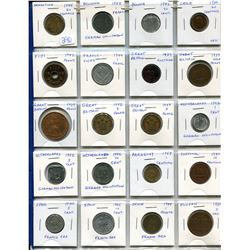 Lot of 20 World War II Coins 1939 – 1945. Argentina, Belgium under German occupation, Bolivia, Chile