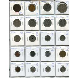 Lot of 20 different Scandinavian coins from Denmark (includes 1907 5 ore), Finland, Norway (includes