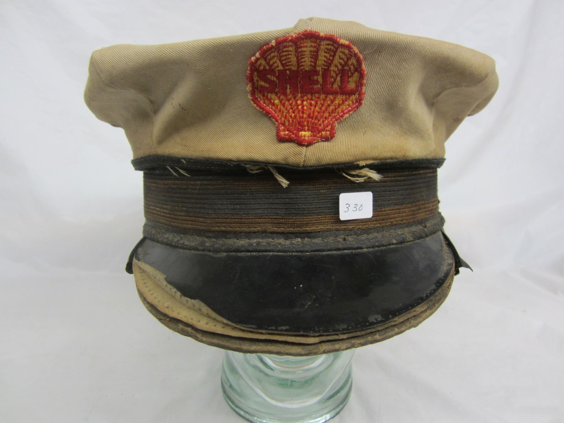 Early Shell Oil Gas Attendants Cap Medium to Large - Schmalz Auctions