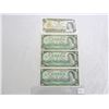 Image 1 : Lot of 4 Canadian One Dollar Bills 3-1967,1-1973