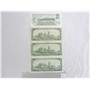 Image 2 : Lot of 4 Canadian One Dollar Bills 3-1967,1-1973