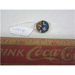 Vintage Sterling Silver Ring with Stars and Moon accents