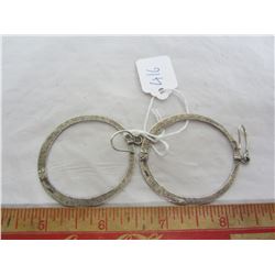 Vintage Hammered Sterling Silver Ear Rings