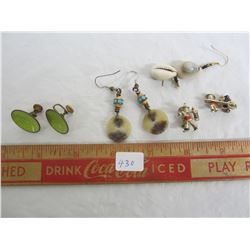 Lot of 4 Pairs of Vintage Ear Rings