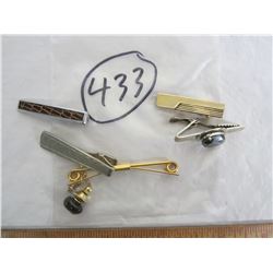 Lot of 6 Vintage Tie Clips
