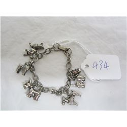 Vintage Charm Bracelet all kinds of dogs