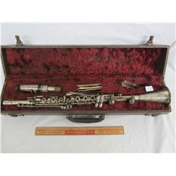 Antique Silver Plate Hawkeye Clarinet