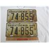Image 1 : Matching Pair of 1948 Sask. License Plates