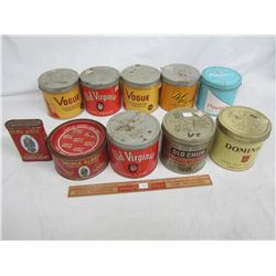 Large lot of Tobacco Tins