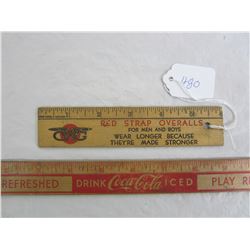 GWG Red Strap Overalls Advertising Ruler