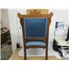 Image 3 : Antique Walnut Eastlake Arm Chair with Blue Upholstery