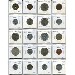 Lot of 20 Asian coins: China (1821-1851 Board of Public Works), Cyprus, Hong Kong, India, Indonesia,
