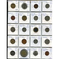 Lot of 20 Caribbean coins: Bahamas, Barbados, Bermuda, British Caribbean Territories, Cuba, Dominica