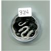Image 1 : 2013 Year of the Snake $10. .9999 pure silver. Housed in a hard plastic holder. Only 5,647 sold. Spe